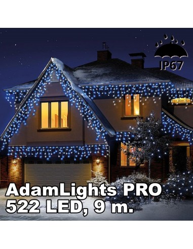 Profesionali AdamLights lauko girlianda varvekliai | IP67, 522 LED, 900 x 90 cm