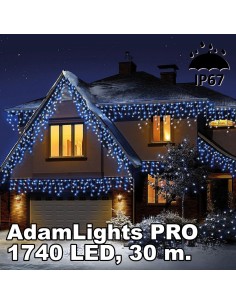 Profesionali AdamLights lauko girlianda varvekliai | IP67, 1740 LED, 3000 x 90 cm