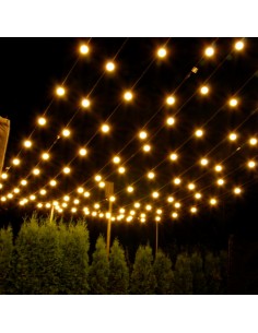 10 m ilgio keičiamų E-27 cokolio LED lempučių girlianda | IP67, 20 cokolių (kas 50 cm) 2