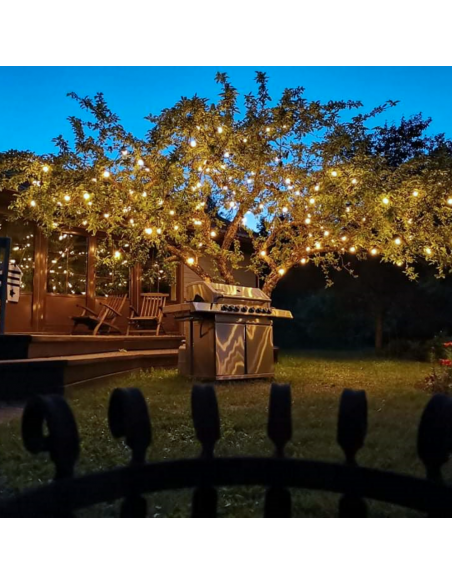 5 m ilgio LED girlianda “Party Lights” | IP44, Juodas laidas, 10 lempučių (kas 50 cm)