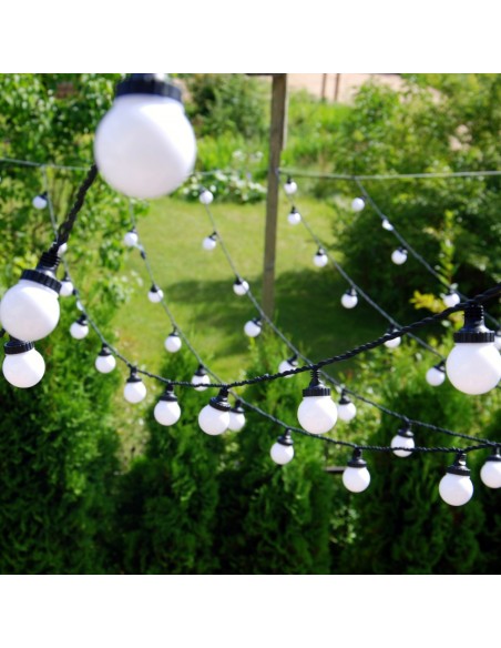 5 m ilgio LED girlianda “Party Lights” | IP44, Baltas laidas, 10 lempučių (kas 50 cm)