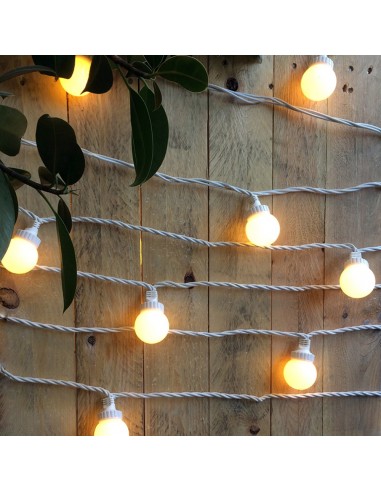 5 m ilgio LED girlianda “Party Lights” | IP44, Baltas laidas, 10 lempučių (kas 50 cm)