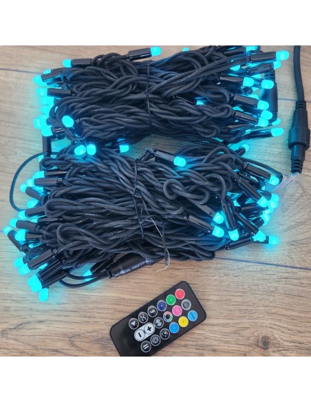 Profesionali AdamLights smulkių lempučių lauko girlianda RGB | IP67, 120 LED, 20 m.