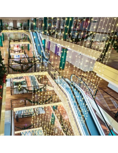 Profesionali AdamLights lauko girlianda šviesos užuolaida | IP67, 600 LED, 200x500 cm