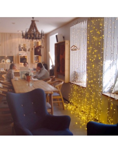 Profesionali AdamLights lauko girlianda šviesos užuolaida | IP67, 600 LED, 200x500 cm