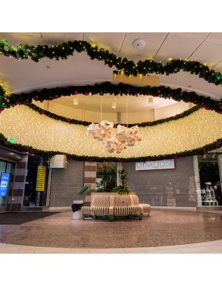 Profesionali AdamLights lauko girlianda šviesos užuolaida | IP67, 600 LED, 200x700 cm