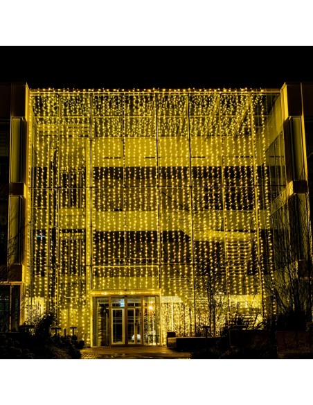 Profesionali AdamLights lauko girlianda šviesos užuolaida | IP67, 600 LED, 200x300 cm